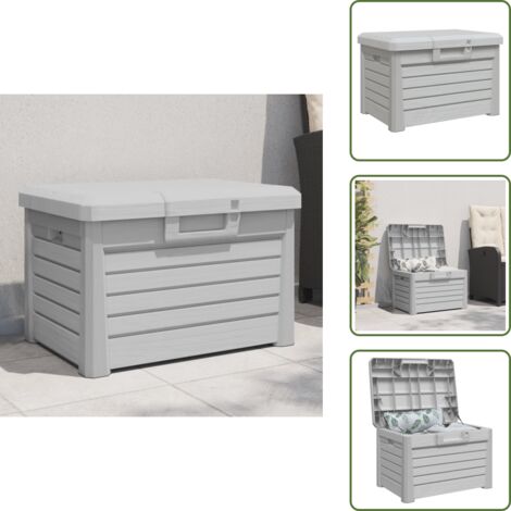 Contenitore per giocattoli - vidaXL Contenitore Cuscini Grigio 73x50,5x46,5 cm in Polipropilene - Contenitore in polipropilene