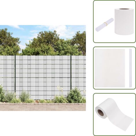 The Living Store Recinzione Frangivento da Giardino PVC 70x0,19 m Bianco - Schermo privacy