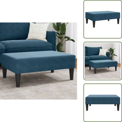 Poggiapiedi per divano - vidaXL Poggiapiedi Blu 77x55x31 cm in Velluto - Poggiapiedi per poltrona