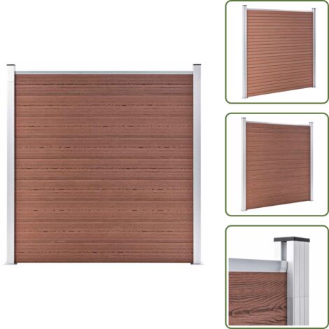 Recinzione residenziale - vidaXL Pannello di Recinzione in WPC 180x186 cm Marrone - Pannello in legno plastica