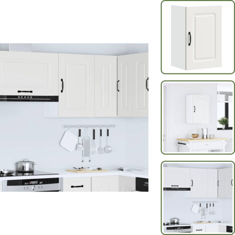 Armadio da cucina in truciolato - vidaXL Pensile da Cucina Kalmar Bianco in Legno Multistrato - Armadio da cucina bianco