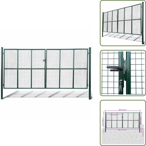 The Living Store Cancello da Giardino in Rete 400x200 cm - Recinzione in rete