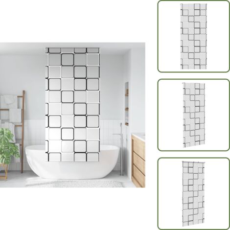 The Living Store Tenda a Rullo Doccia 90x240 cm Larghezza Tessuto 86 cm - Tenda a rullo