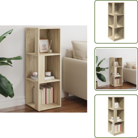 The Living Store Armadio Angolare Rovere Sonoma 33x33x100 cm in Truciolato - Armadio in truciolato