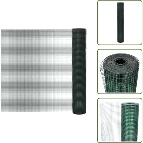 Rete metallica - vidaXL Recinzione in Rete per Pollaio in Acciaio Zincato 1x25 m Verde - Protezione per pollai