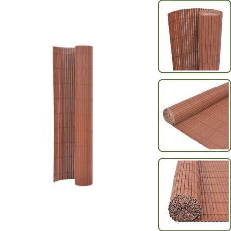 Recinzione per giardino - vidaXL Recinzione da Giardino a Doppio Lato 110x300 cm Marrone - Recinzione per veranda