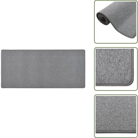 Tappeto fonoassorbente - vidaXL Tappeto Corsia Grigio Scuro 50x100 cm - Tappeto in polipropilene