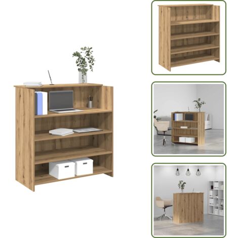 Design reception - vidaXL Banco Reception Rovere Artigianale 100x50x103,5cm in Truciolato - Bancone reception