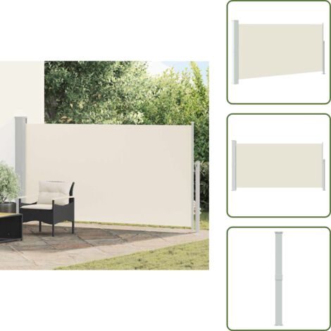 Tenda retrattile - vidaXL Tenda Laterale Retrattile per Patio 170x300 cm Crema - Protezione dal sole