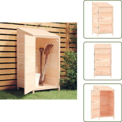 The Living Store Capanno da Giardino 55x52x112 cm in Legno Massello di Abete - Capanno in legno