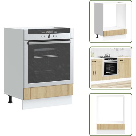 Armadio forno in truciolato - vidaXL Armadio Forno Lucca Rovere Sonoma in Legno Multistrato - Armadio forno in legno ingegnerizzato