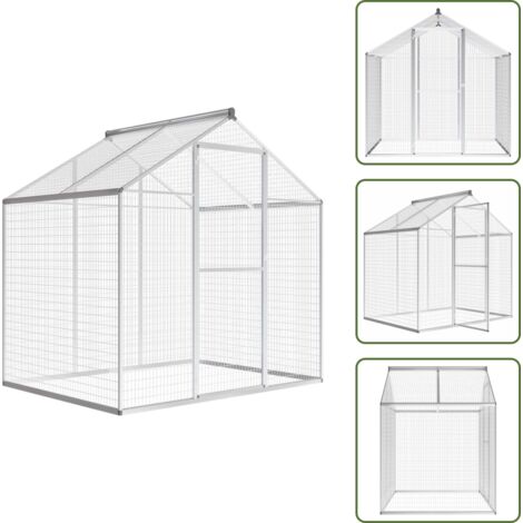 The Living Store Voliera da Giardino in Alluminio 178x122x194 cm - Voliera in alluminio