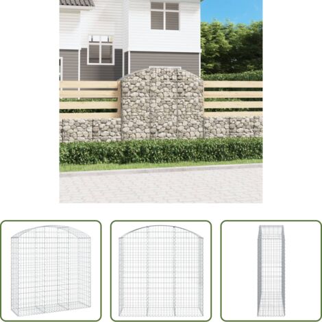 Muro di contenimento - Cesto Gabbione ad Arco 150x50x140/160 cm Ferro Zincato