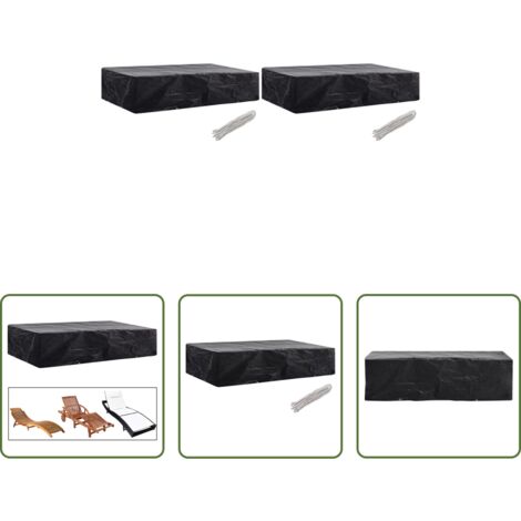 Protezione da pioggia - Coperture Arredi Giardino 2 pz 8 Occhielli 218x77x55 cm