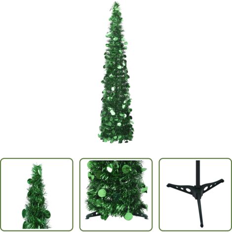 Albero di Natale Pop-up -  Albero di Natale Artificiale Apribile verde 150 cm PET
