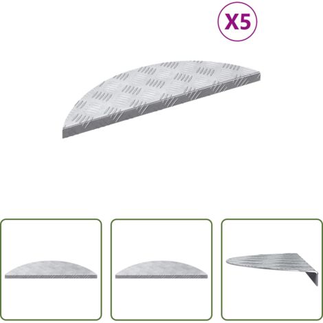 Gradini in alluminio - Gradini per Scale 5 pcs Argento 60 x 18 x 2,5 cm Alluminio