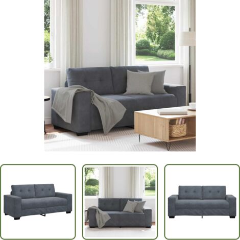 Divano relax - Divano Divanetto Grigio Scuro 180x77x82 cm in Velluto