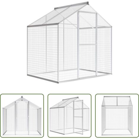 Voliera in alluminio -  Voliera da Giardino in Alluminio 178x122x194 cm