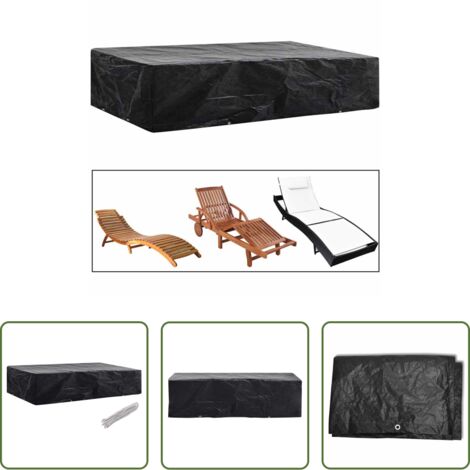 Copertura per mobili da giardino - Copertura per Lettino Prendisole con 8 Occhielli 218x77x55 cm