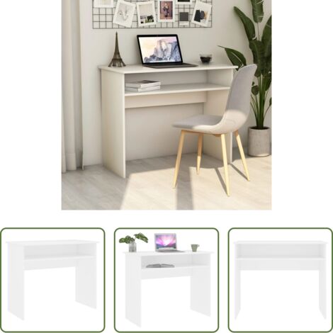 Scrivania per bambini - Scrivania Bianca 90x50x74 cm in Legno Multistrato