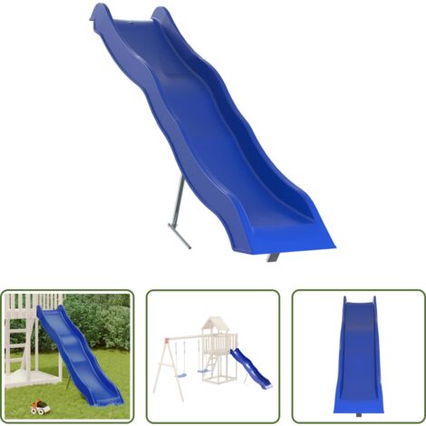 Scivolo da giardino -  Scivolo per Bambini Blu 210x40 cm in Polipropilene