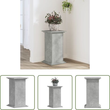 Supporto per vasi - Supporto per Piante Grigio 33x33x60 cm in Legno Multistrato