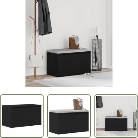 Panchina da salotto - Panca per ingresso con cassetto Rovere Nero 80 x 40 x 45 cm