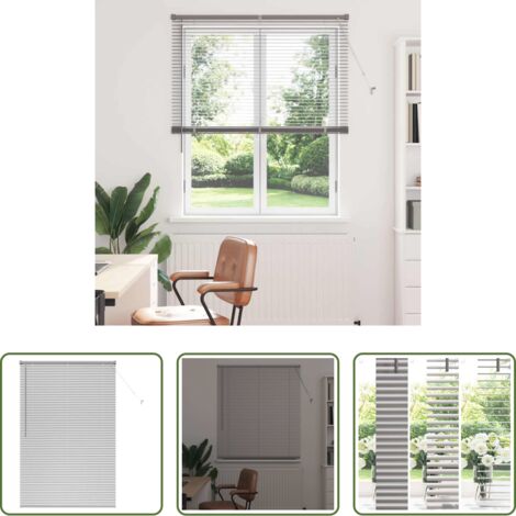 vidaXL Tende in alluminio -  Tendaggi a veneziana Argento 175 x 115 cm Alluminio