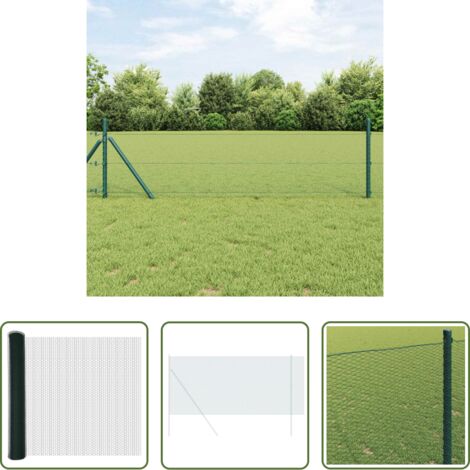 vidaXL Recinzione esterna - Recinzione Esagonale Verde 1,4 x 10 m PVC