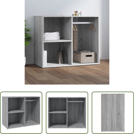 vidaXL Armadietto per trucchi -  Armadietto Cosmetici Grigio Sonoma 80x40x65cm Legno Multistrato