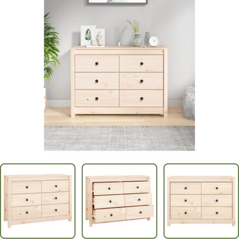 vidaXL Armadietto in legno massello -  Armadietto 100x40x72 cm in Legno Massello di Pino