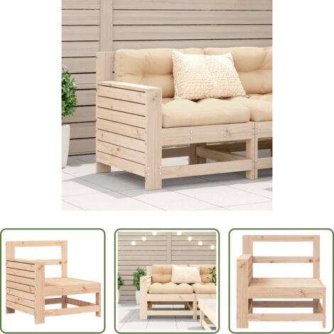 vidaXL Divano in legno -  Divano senza Braccioli da Giardino 69x62x70,5 cm Massello Pino