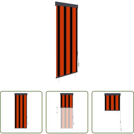 Tenda per balcone - Tenda a Rullo per Esterni 60x250 cm Arancione e Marrone