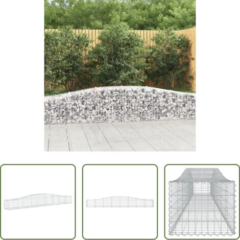 Muro di contenimento - Cesto Gabbione ad Arco 400x50x40/60 cm Ferro Zincato