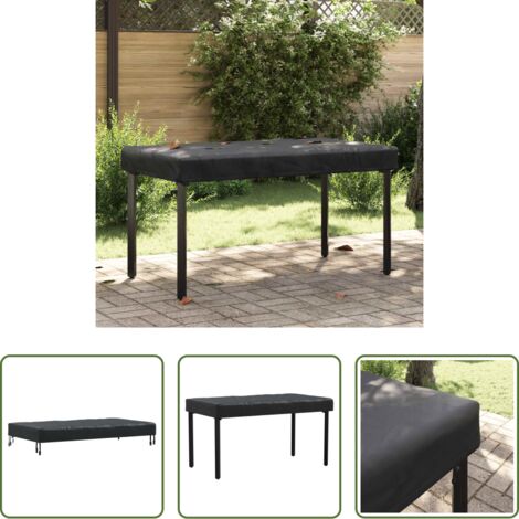 Copritavolo impermeabile -  Copertura Tavolo Tinta unita Nero 142 x 82 x 15 cm Tessuto
