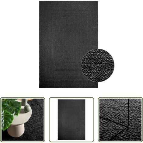 Tappeto esterno -  Tappeto ZIZUR Antracite 200x290 cm Aspetto Iuta Interni Esterni