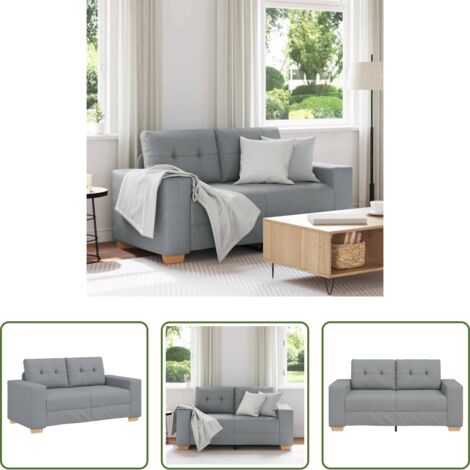 Divano relax - Divano Divanetto Grigio Chiaro 160x77x82 cm in Tessuto