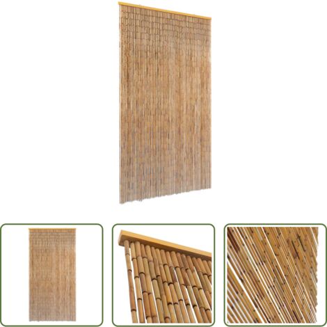 Tenda in bambù -  Tenda Antimosche per Porte in Bambù 100x200 cm