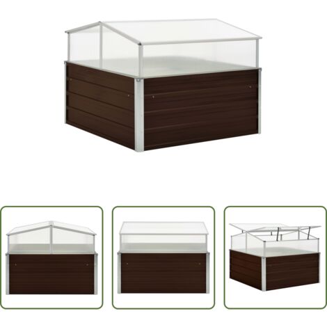 Serra marrone -  Serra Marrone 100x100x85 cm in Acciaio Zincato