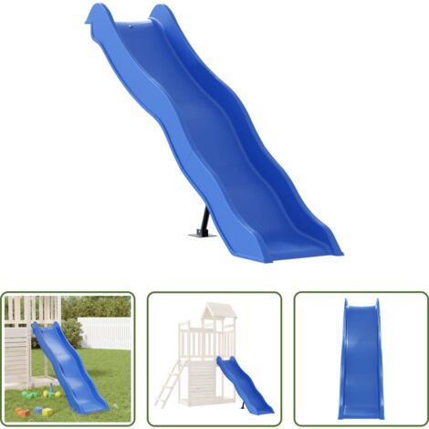 Scivolo da giardino -  Scivolo per Bambini Blu 174x38 cm in Polipropilene
