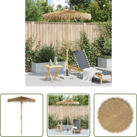 Ombrellone tiki -  Ombrello Tiki con Baldacchino a Foglia di Banana 150 cm Bambù
