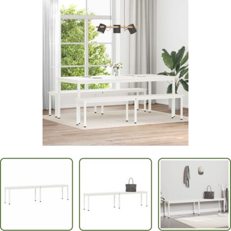 Panchina moderna - panchina Bianco 200 x 35 x 45 cm Pino massello