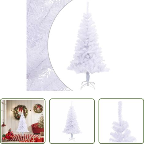 vidaXL Albero di Natale Bianco -  Albero di Natale Artificiale con Supporto 150 cm 380 Rami