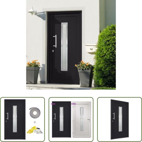 vidaXL Design elegante -  Porta di Ingresso Antracite 108x208 cm