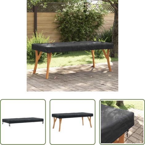 vidaXL Copertura tavolo impermeabile -  Copertura Tavolo Tinta unita Nero 182 x 102 x 15 cm Tessuto