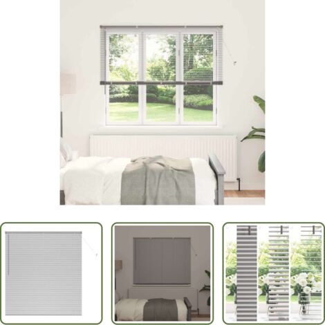 vidaXL Tende in alluminio - Tendaggi a veneziana Argento 175 x 155 cm Alluminio