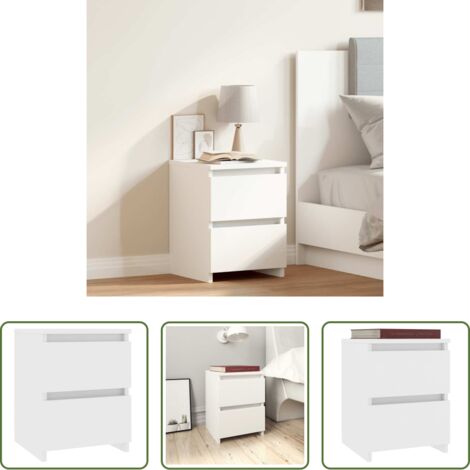 vidaXL Comodino per camera da letto -  Comodino Bianco 30x30x40 cm Legno Ingegnerizzato