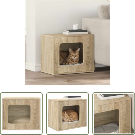 vidaXL Casa per gatti moderna -  Casa per Gatti Sonoma 51 x 30 x 42,5 cm Legno multistrato