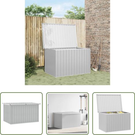 vidaXL Armadietto da patio -  Baule da Giardino Grigio 149x99x93 cm