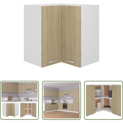 vidaXL Armadio cucina - Pensile Angolare “Lyon” Rovere Sonoma 57x57x60 cm